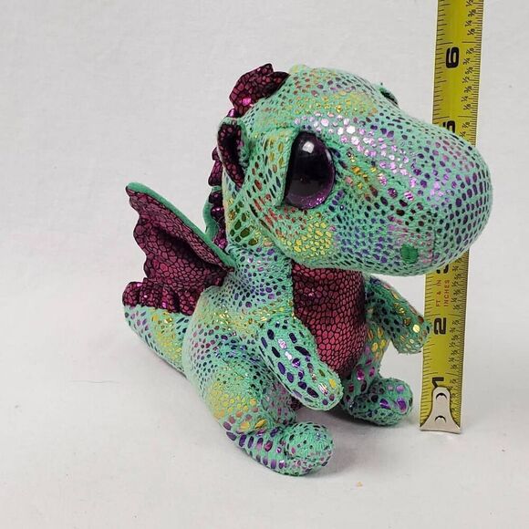 Ty Beanie Boo "Cinder" the Dragon 6" Plush Stuffed Toy - Picture 3 of 5